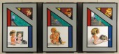 Driehoeksverhouding, mixed media, triptych, (50x70 cm)x3, SOLD