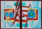 Early Hatching, diptych, oil on panel, 100 x 70 cm