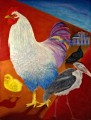 Fowl, oil on canvas, 60 x 80 cm